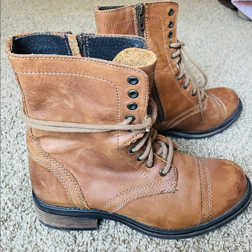 Steve Madden Military Style Boots - 8.5 - Tan